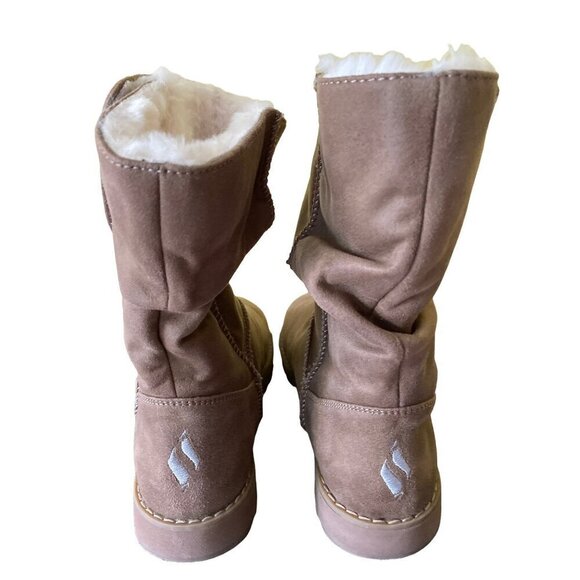 Womens Faux Fur Lined Buttoned Mid-Calf Boots Size 9/6 UK - Picture 6 of 7